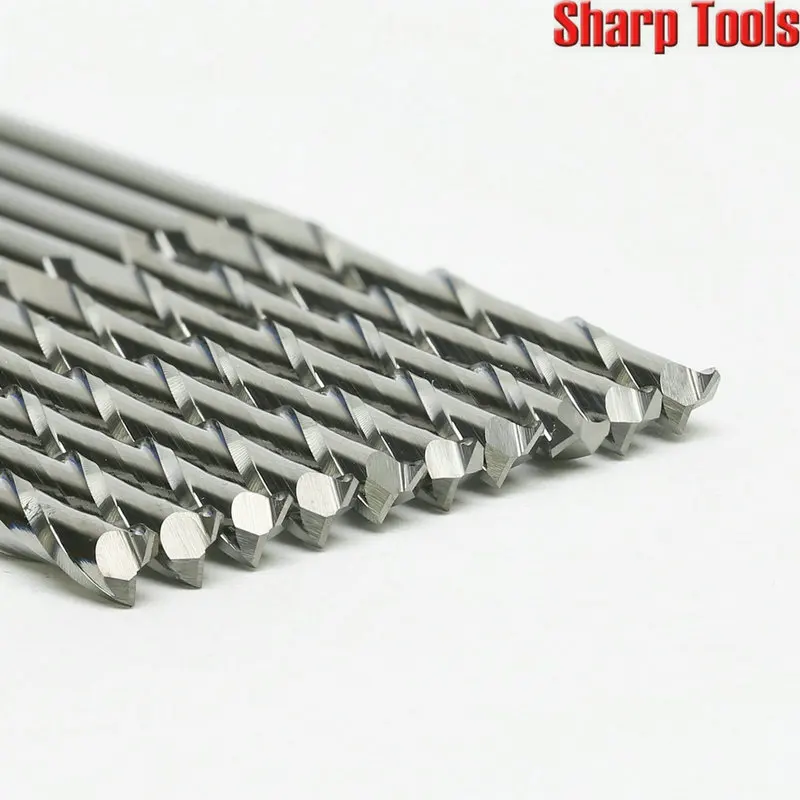 Спиральные фрезы с двумя зубьями 10 шт. 4 мм Фрезы ЧПУ для дерева МДФ ПВХ