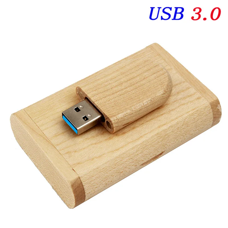 Maple USB BOX JASTER USB 3,0 поддерживает лазерную/цветную печать логотипа на заказ Деревянный u-диск 4 ГБ/8 ГБ/16 ГБ/32 ГБ/64 Гб/128 ГБ USB флеш-накопители - Цвет: Maple USB BOX