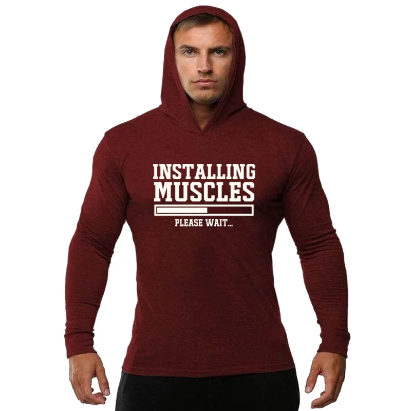 

Autumn New INSTALLING MUSCLES Funny Men's Crew O-Neck Cotton TShirts LIFT BRO WORKOUT SLOGAN BIRTHDAY T Shirt Print Hoodie Tees