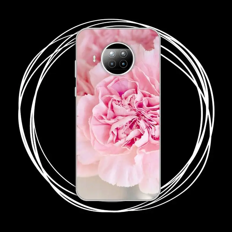 

Peony flower pink Phone Case Transparent for Xiaomi Redmi note 10 t 8 9 pro lite 11