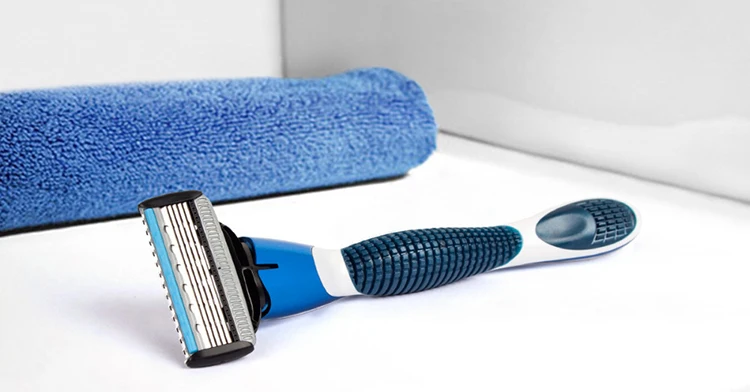 QSHAVE Blue Series 5-Слои США лезвия ручной бритвы Для мужчин бритва с 2 шт. X5 лезвие QSHAVE Name Engraved Услуги при условии