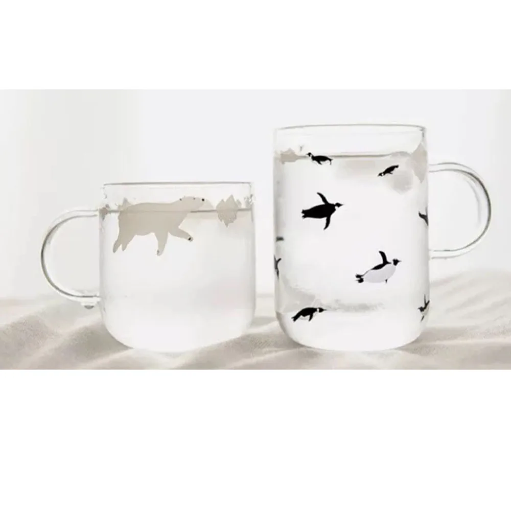 Простой стильный прозрачный &quotПолярный медведь Пингвин Кружка изделий из