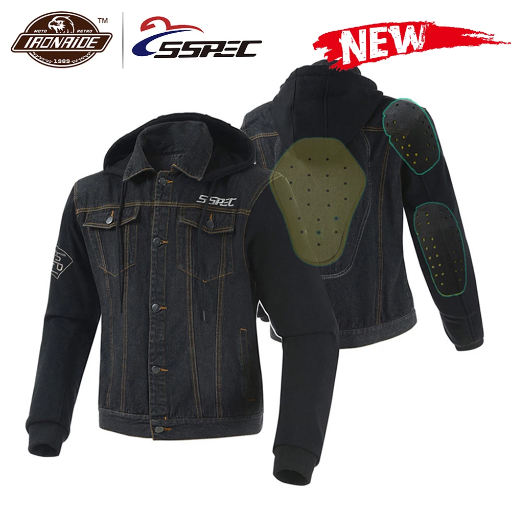 Джинсовая куртка мотоциклетная для мужчин мотокросса байкерские куртки