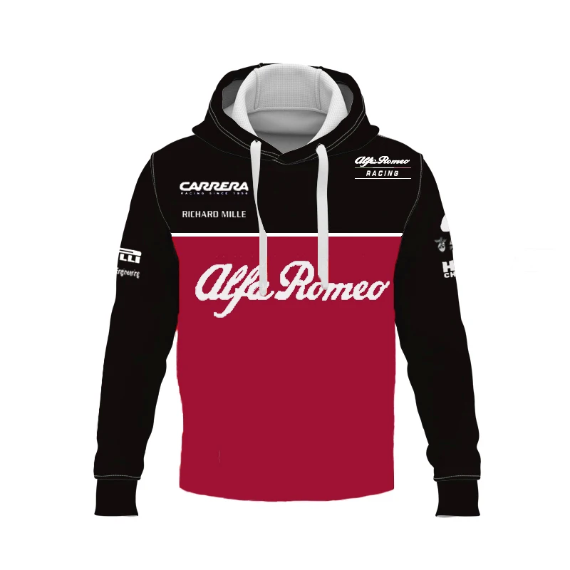 

Толстовка с капюшоном Alfa Romeo F1 Racing Fan, Джерси с капюшоном Формула 1, Мужская толстовка, рубашка, одежда 2021, памятная одежда для гоночных сезоно...