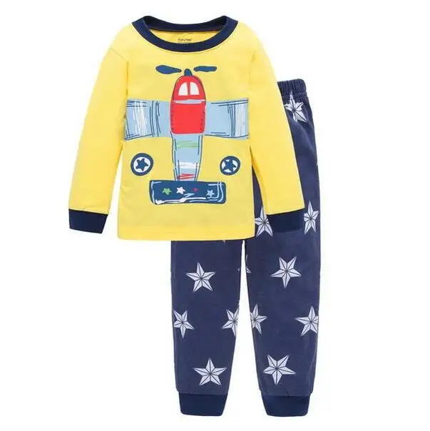 STYLE 27 Детская одежда комплект детской одежды, пижамные комплекты для мальчиков одежда для сна для девочек Детская Пижама, детская Ночная одежда с машинками, домашняя одежда - Цвет: STYLE 27