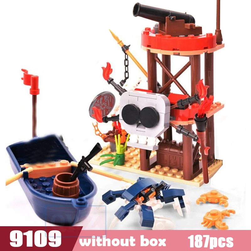 Наборы моделей DIY Пираты Замок фигурки Карибского моря строительные блоки