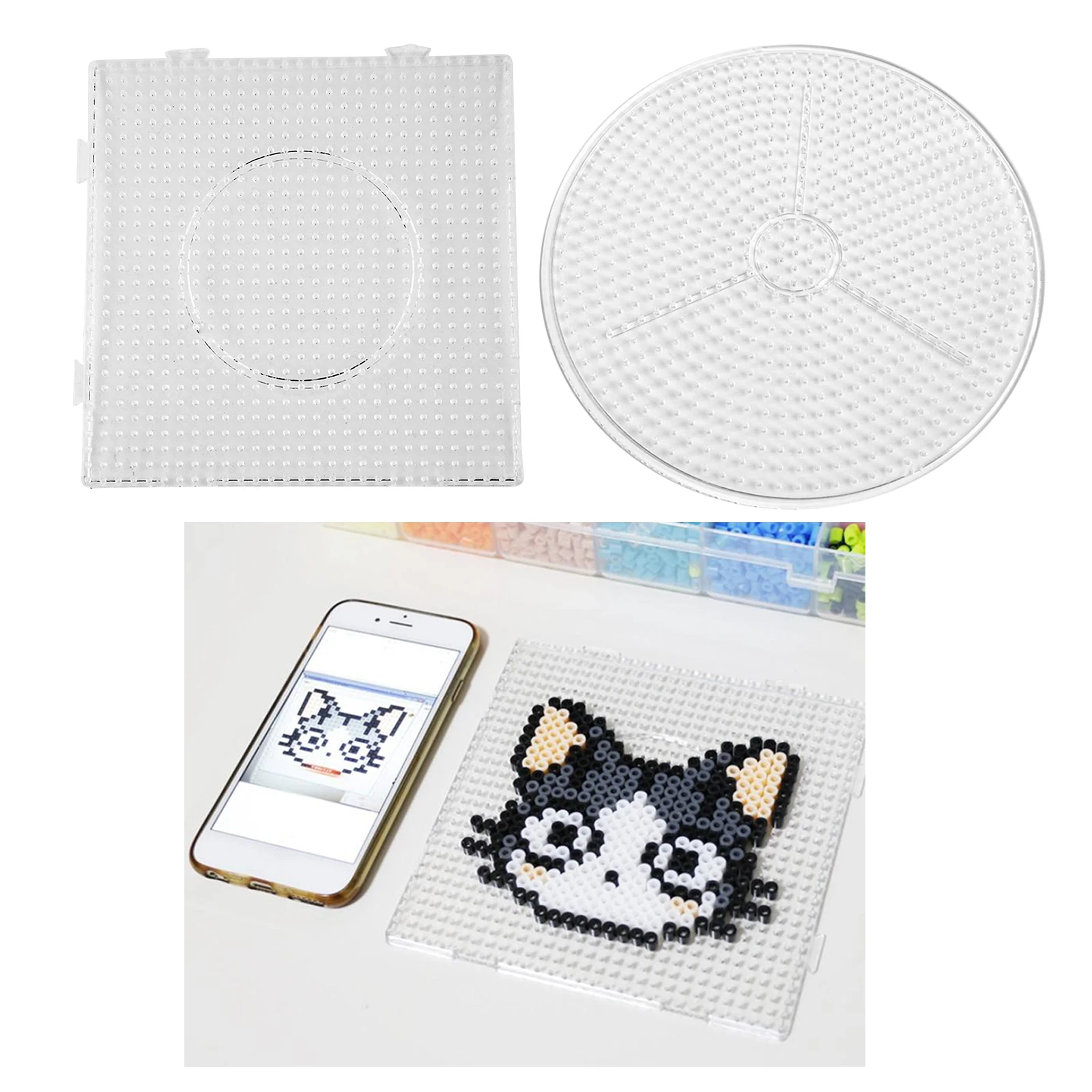 

5mm Clear Pegboards Board Jigsaw Puzzle for 5 mm Beads Educational Toys