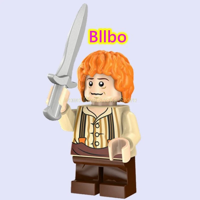 Bllbo Хоббит Властелин колец Bllbo Aragorn Orcs Bard eowin Ringwraith Gandalf подарки на день рождения строительные блоки игрушки для детей - Цвет: Bllbo