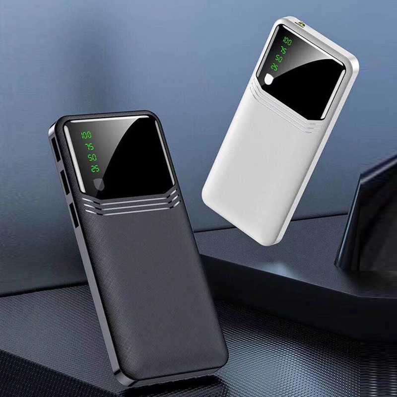 Большая емкость 30000 мАч портативное зарядное устройство 3 USB зарядка батареи