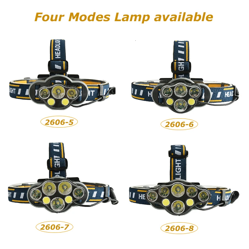 20000lm COB Светодиодный фар+ T6 фары 8-режим USB кемпинг фонарь 5/6/7/8 светодиодный для 18650 Батарея Водонепроницаемый кемпинг фонарь