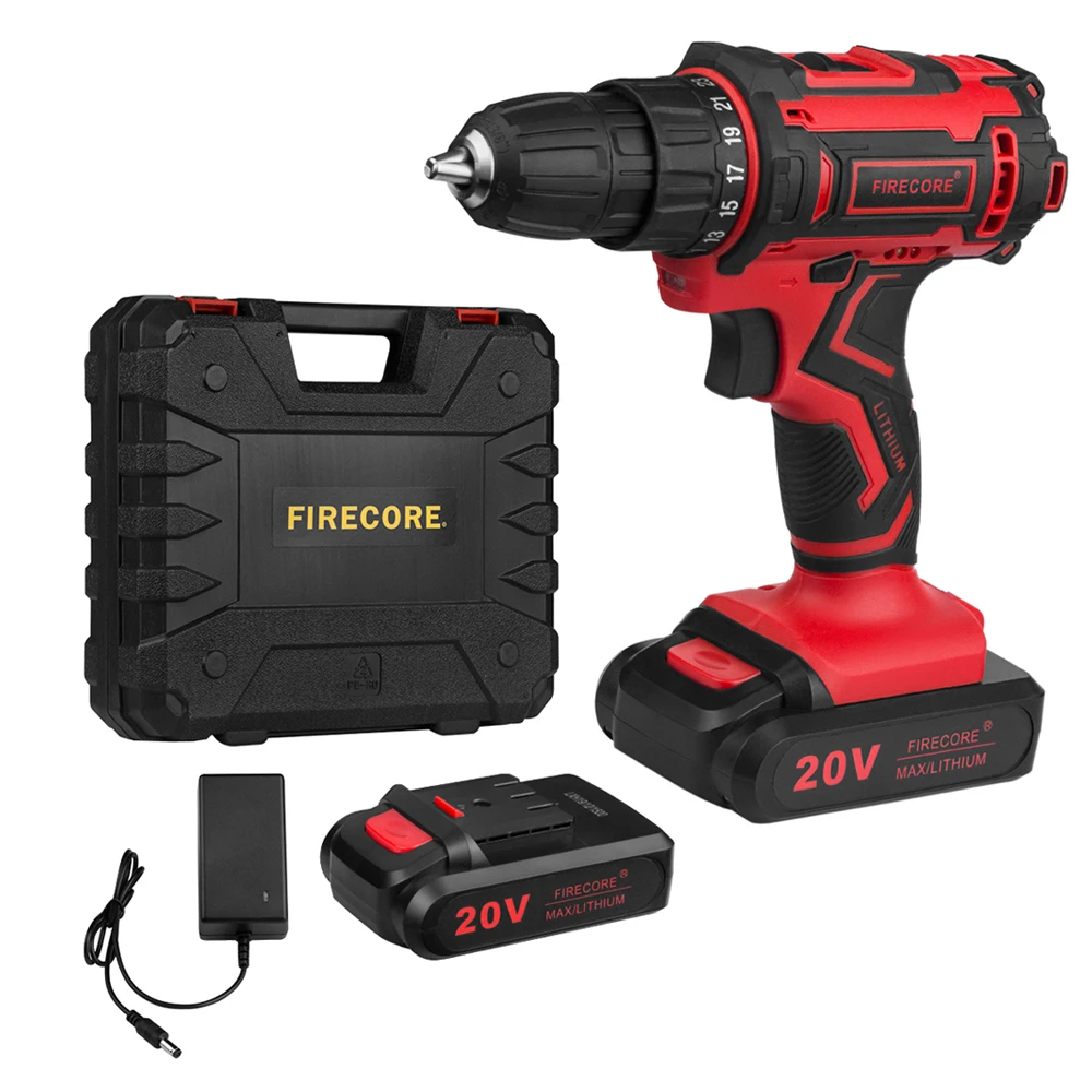 FIRECORE 20V 25 + 1 аккумуляторная дрель Набор отверток крутящий момент беспроводной