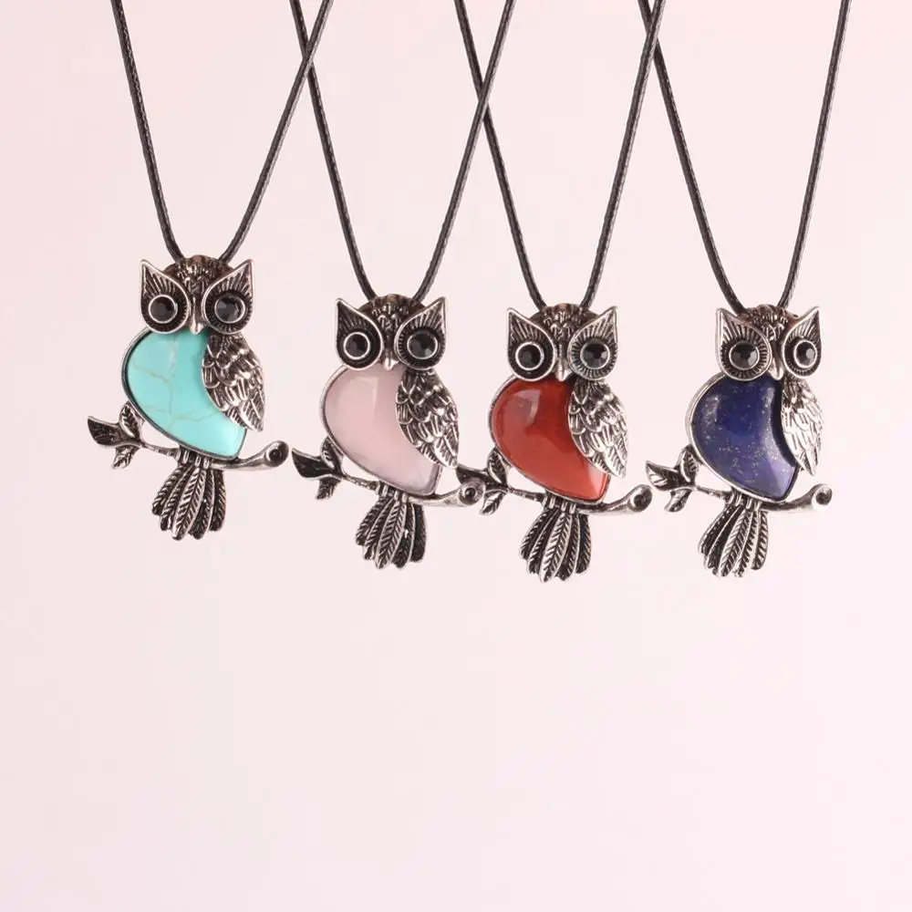 24 шт./лот ручной работы женские ювелирные изделия ожерелье кулон натуральный камень реики сила дух