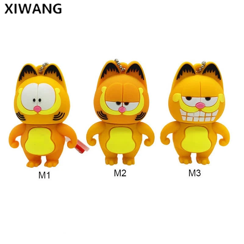 

USB Flash drive 128gb Mini Garfield Series Pendrive usb 2.0 4GB 8GB pen drive 16GB 32GB 64GB cartoon animal usb memory disk gift