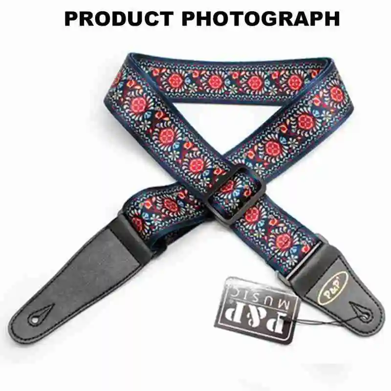 

Guitar Printed Strap Pp Polyester Guitar Belt National Instrument Strap Guitarra Accessories Flower Musical Sunflower D5T0