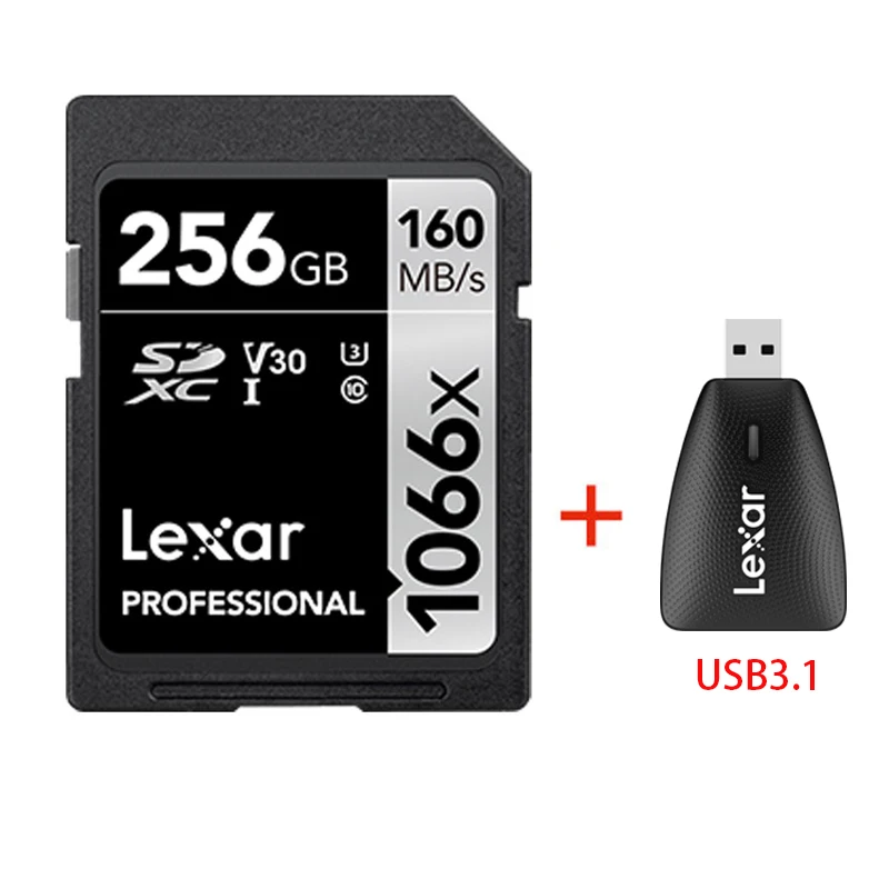 Lexar 1066X оригинальный sd-карты макс. скорость чтения 160 МБ/с. 64 Гб 128 256 SDXC UHS-I U3V30