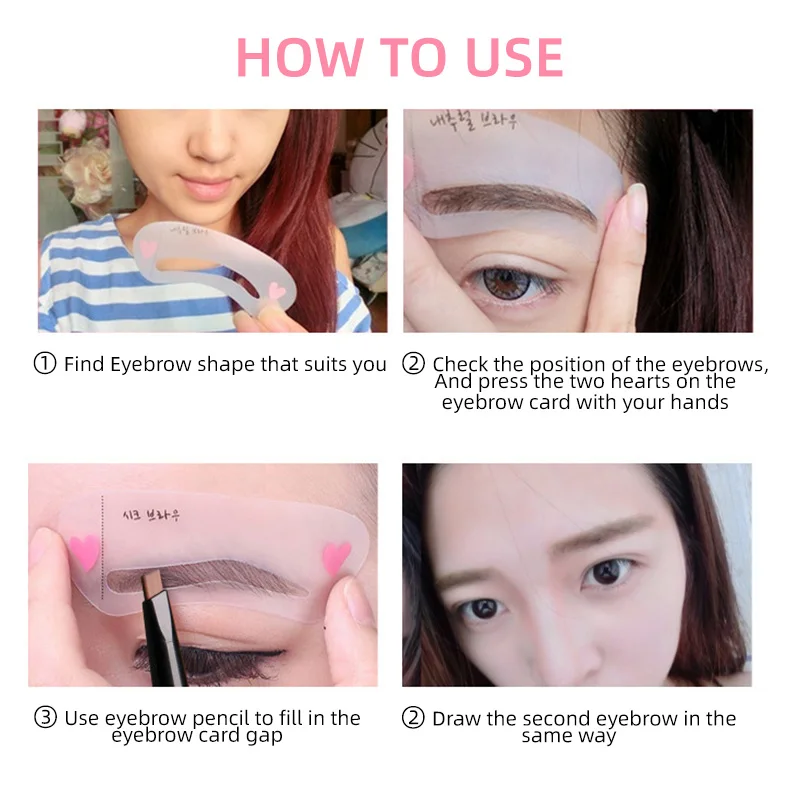 3 styles/set Eyebrow DIY Beauty Eyebrow Shaping Stencils Grooming Kit Makeup Shaper Set Template Tool l For Women Beauty Eyebrow
