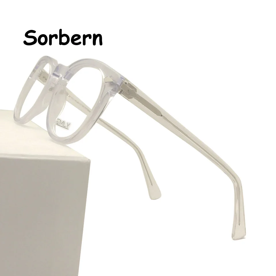 Оправа для очков из ацетата ручной работы прозрачная оправа мужчин и женщин в