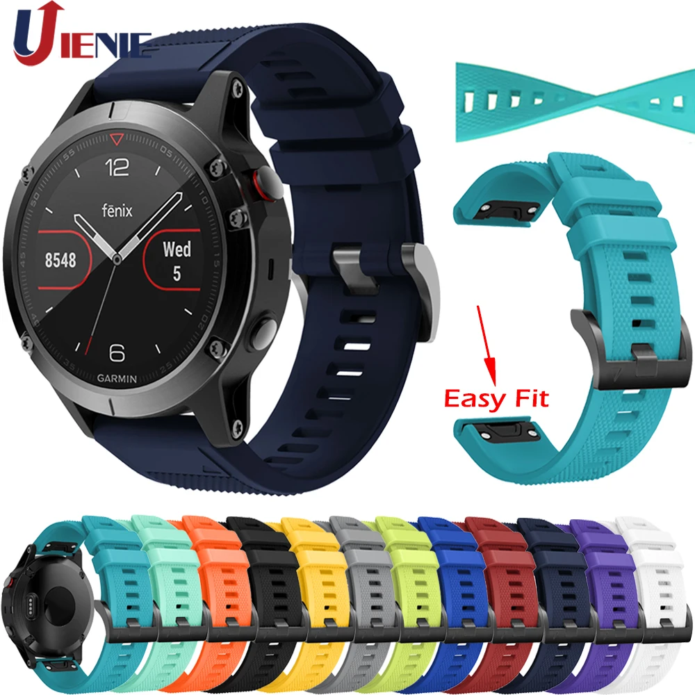 Ремешок силиконовый для наручных часов Garmin Fenix 5 /5Plus/6/6Pro/Forerunner 935 945 ремешок смарт