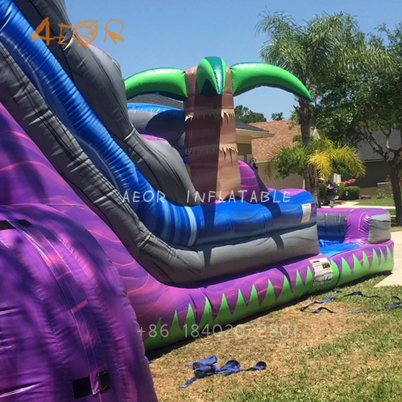 2021 новая садовая надувная мокрая или сухая горка полоса водная для продажи |
