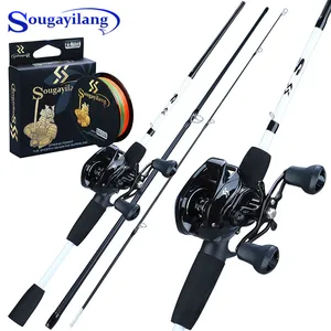 Рыболовная удочка Sougayilang, 3 секции, 12 + 1 шарикоподшипников, 7,2: 1 - изображение
