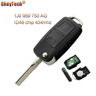 Пульт дистанционного управления OkeyTech DIY для VWVOLKSWAGEN Beetle Bora Golf Passat транспортер поло ID48 T5 1J0959753AG  HLO 1J0 959 753 AG
