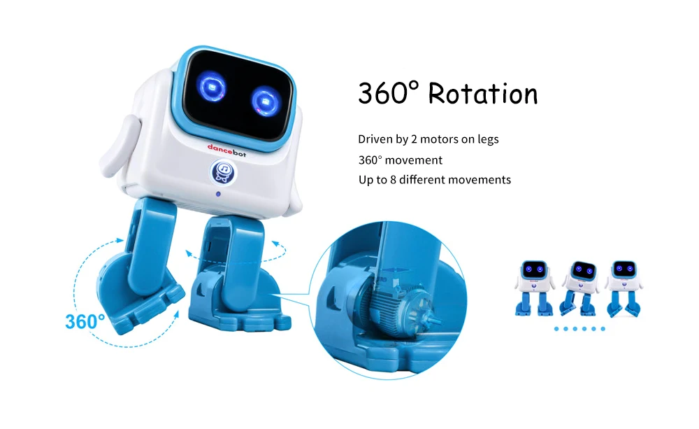 Радиоуправляемый робот-игрушка Интеллектуальный Dancebot AI умный Bluetooth танцующий робот с динамиком Интерактивный Обучающий радиоуправляемый робот для Рождества