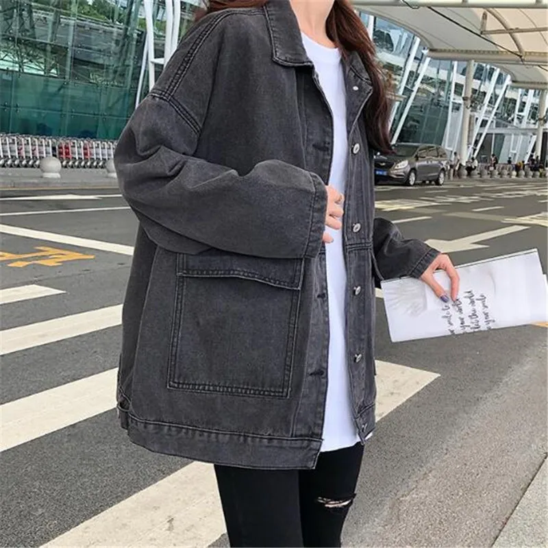 

High quality denim coat women's spring and autumn jacket 2020 new Korean loose wild retro blouse female fashion big size tops
