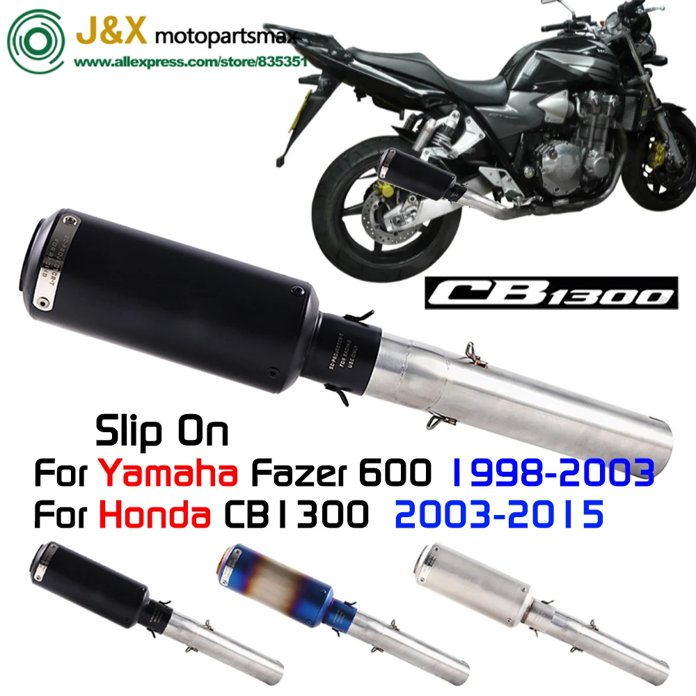 

Слипоны для Honda CB1300 CB 1300 средняя контактная труба от 2003 до 2015 мотоцикл полная система глушитель выхлопной трубы Escape Db Killer