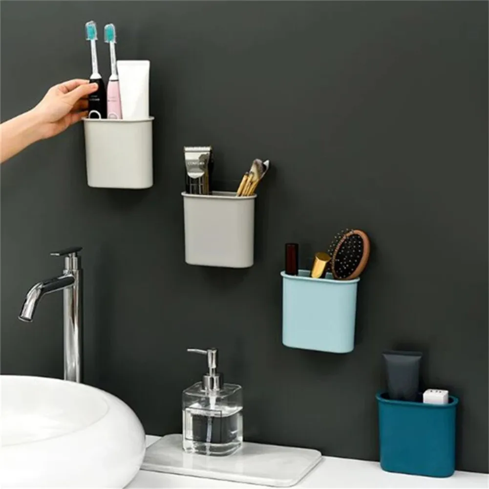 

Simple Nordic Style Wall Mounted Kitchen Storage Box Bathroom Cosmetic Storage Box Remote Control Holder Home Decor