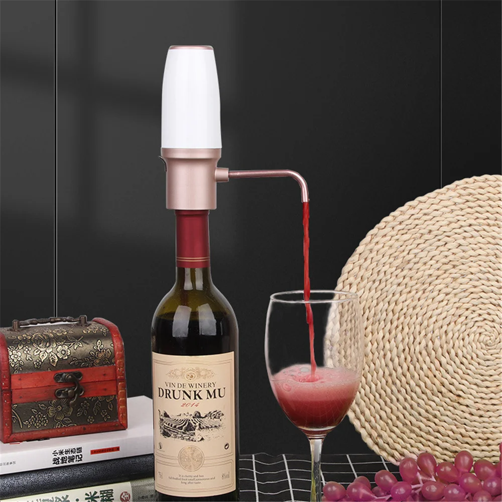 

Electric Wine Decanter Smart Fast decanting Wine Dispenser USB Automatic Wine Pump White Portable Decanter Quick Wine Aerator