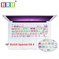 hrh for mac os x spanish shortcut hotkey silicone keyboard skin cover for macbook pro air retina 13 15 17 useu all before 2016