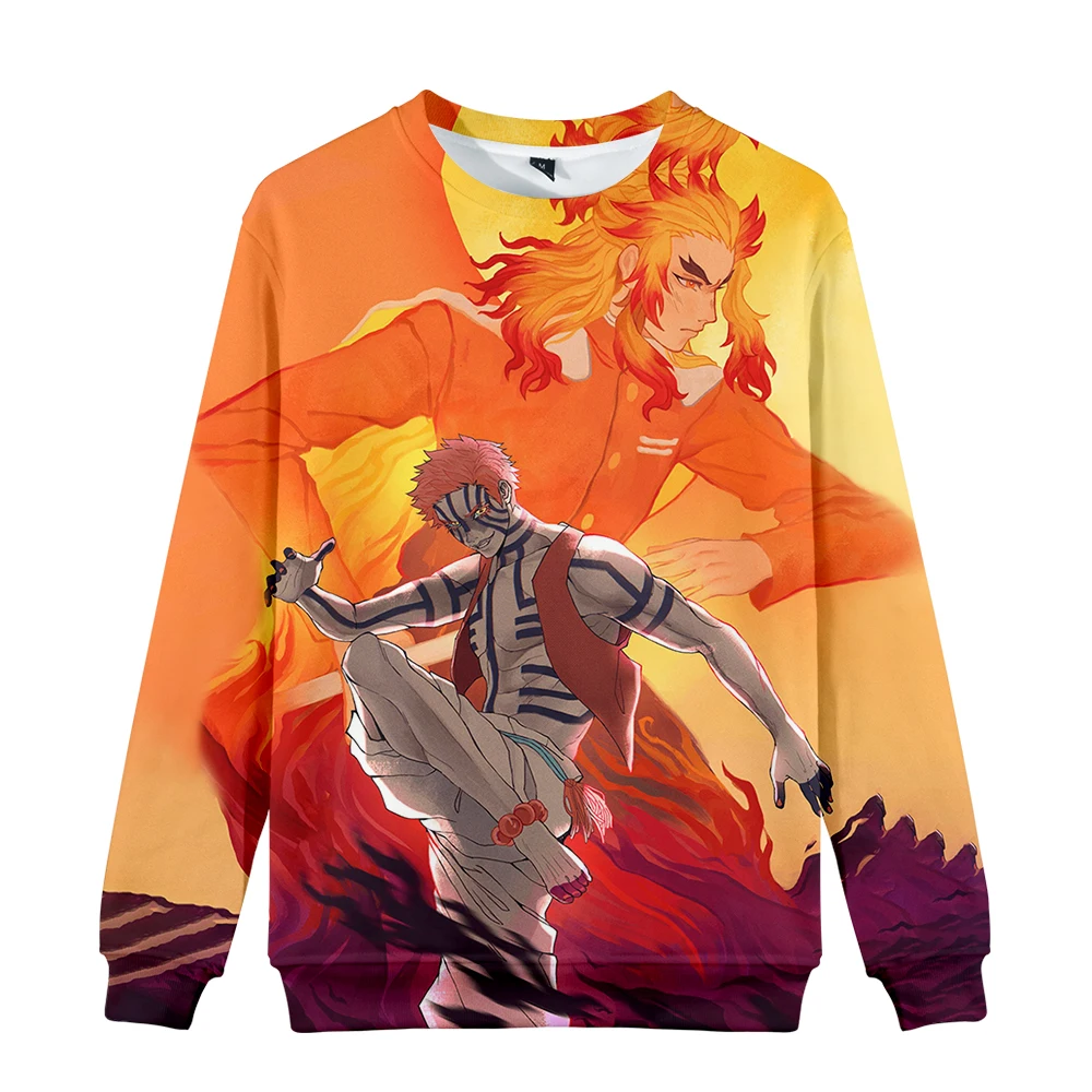 

2020 New Movie Demon Slayer: Mugen Train 3D Sweatshrits O-Neck Long Sleeves Sweatshirts For Men/Women