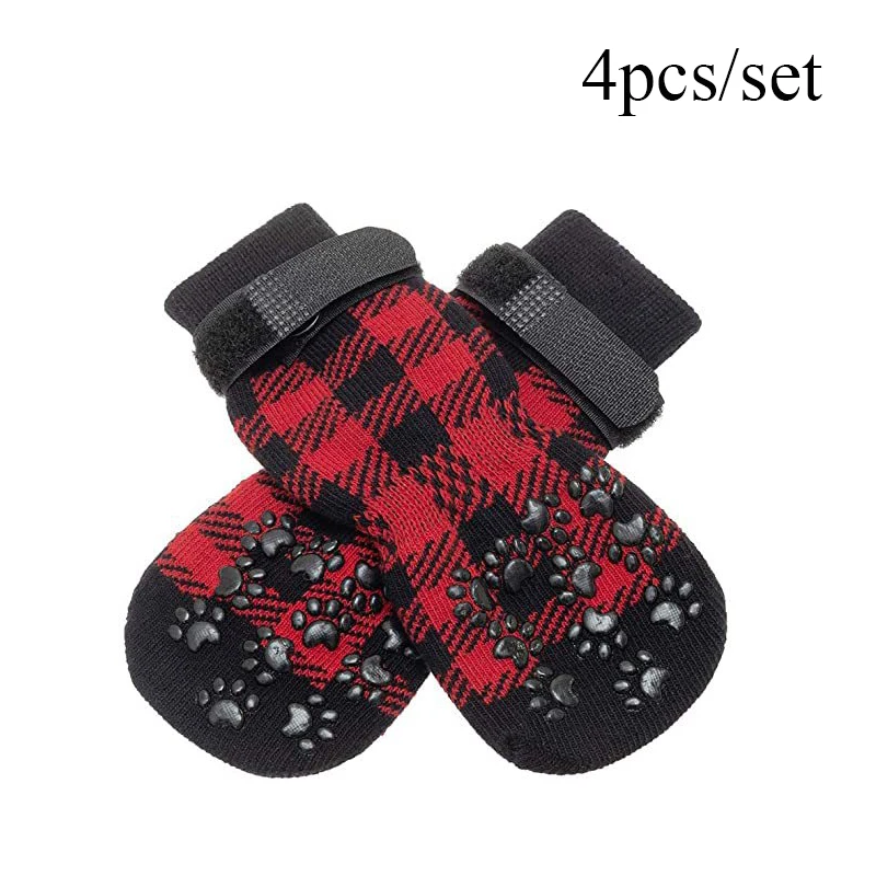 4 шт. зимние теплые нескользящие носки для собак | Дом и сад