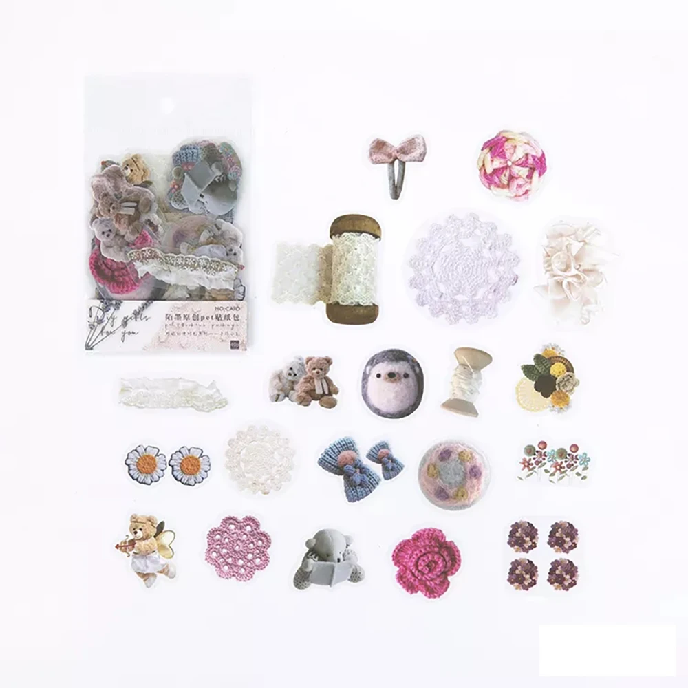 40 unids/bolsa Vintage Ginkgo hojas flores adhesivo de PET DIY paquete diario decoraci&oacute;n etiqueta engomada del &aacute;lbum Scrapbooking ni&ntilde;o regalos-4