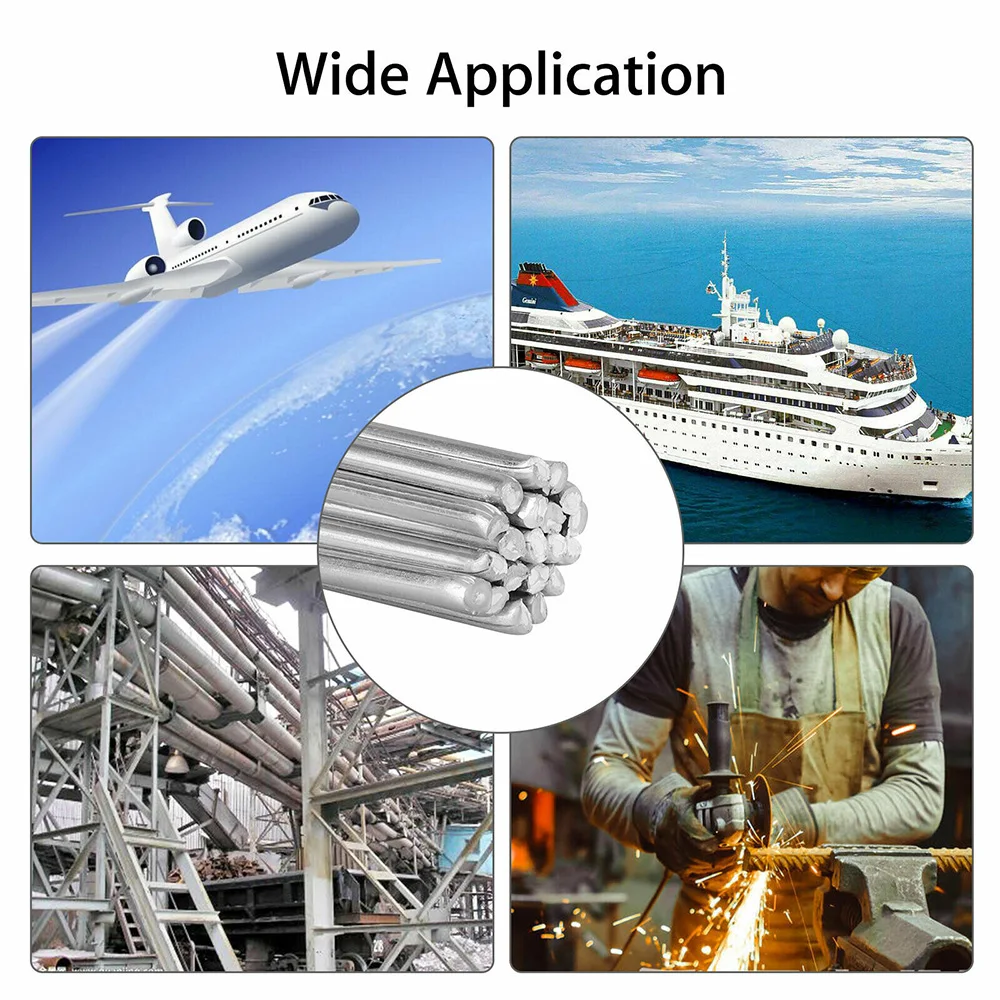

50pcs 2mm Aluminum Welding Rods Solution Flux Cored Welding Electrodes Wire Solder Low Melt Brazing Low Temperature