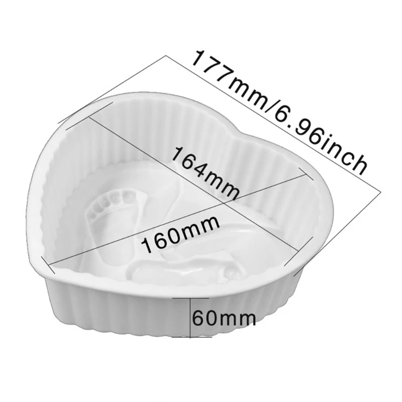 

Valentine's Day Mold 3D Heart Footprint Silicone Mould Mousse Cake Chocolate