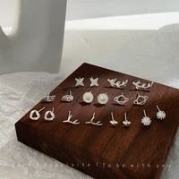 925 needles silver mini models jewelry on the neck gifts for women jewelry for women cute birthday gift set of earrings