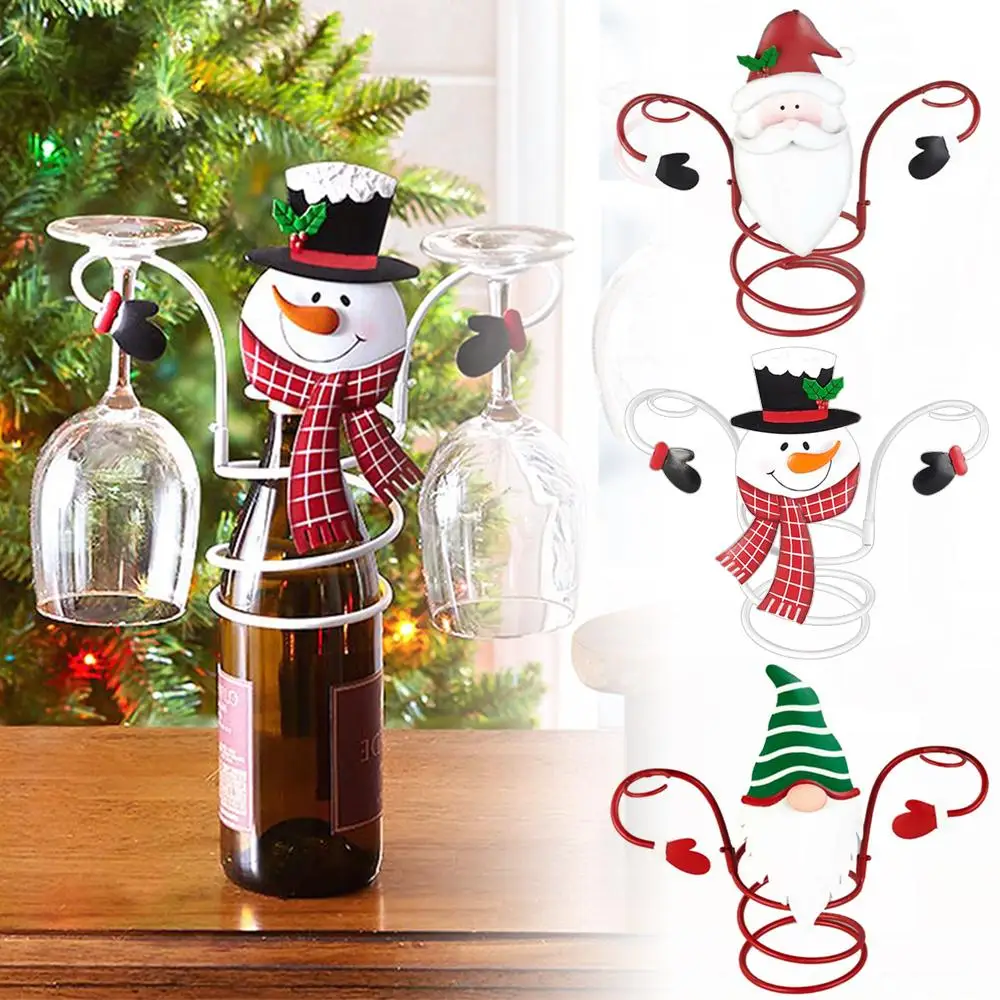 

Новинка держатель для вина в виде Деда Мороза снеговика Рождественский Новогодний подарок украшение для домашвечерние 2022