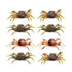 Искусственные наживки-крабы 8 шт., мягкие наживки-крабы с острыми крючками, морские искусственные приманки-ловушки, снасти для морской рыбы