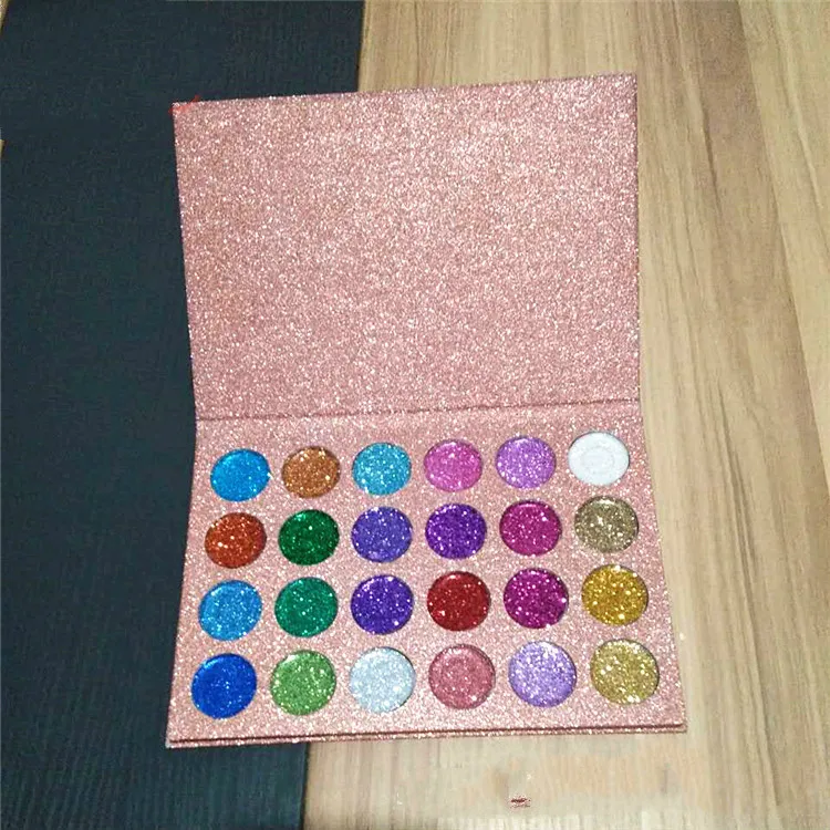 Новые 24 цвета теней для век Палитра Алмазные блестки глаз диск блестящий золотой