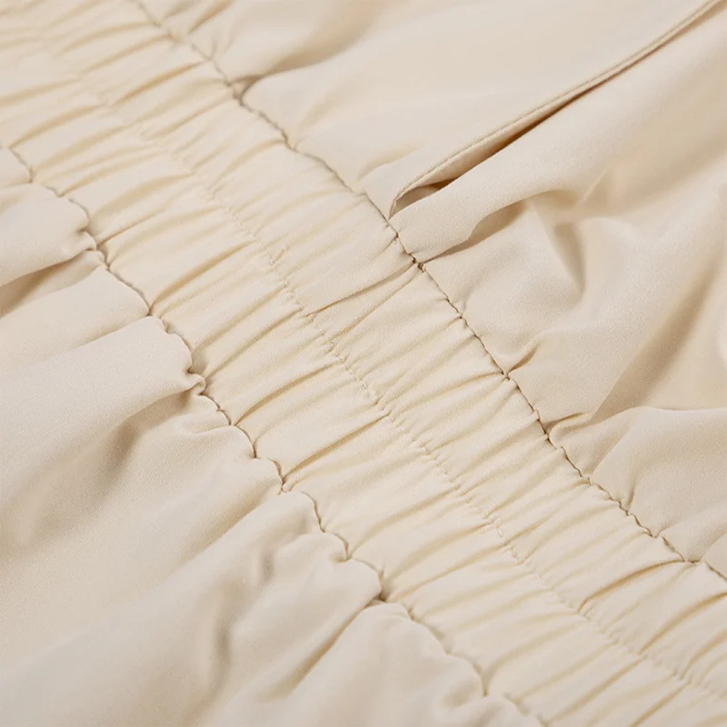 

Autumn Deep V-neck Sexy Jumpsuits Women Solid High Waist Pleated Puff Sleeve Jumpsuit Female 2021 Fashion Casual Ladies Rompers