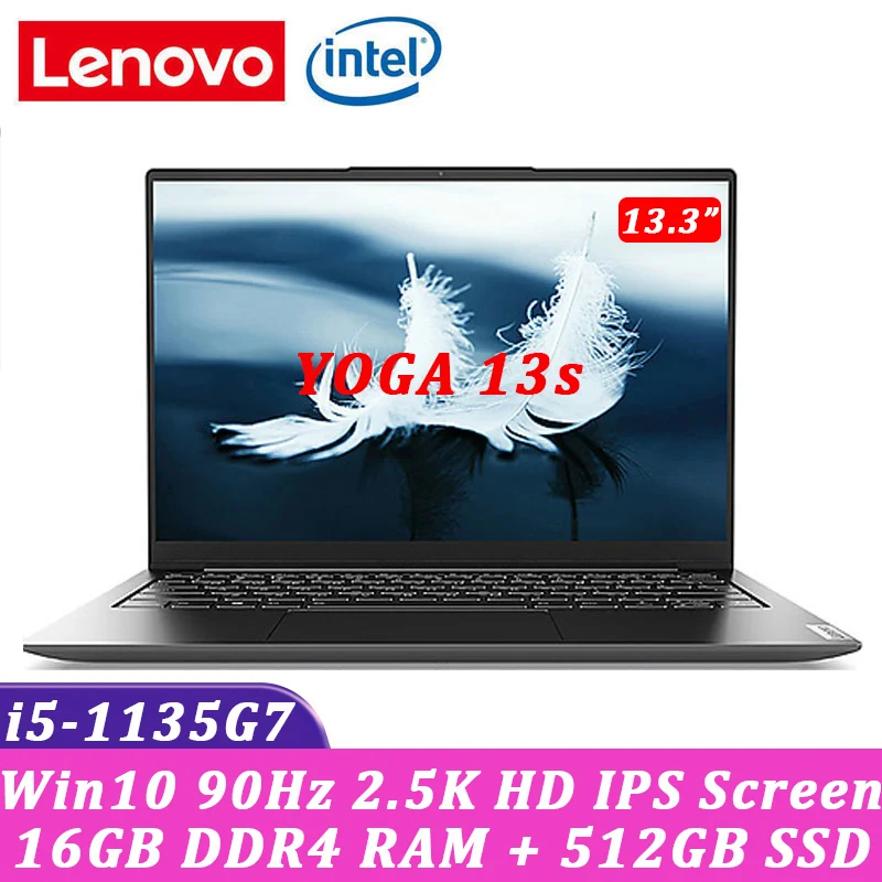 Lenovo Yoga 13s 2021 New Laptop i5-1135G7 16GB RAM 512GB SSD 90Hz 2.5K HD Screen ThunderBolt4 Backli