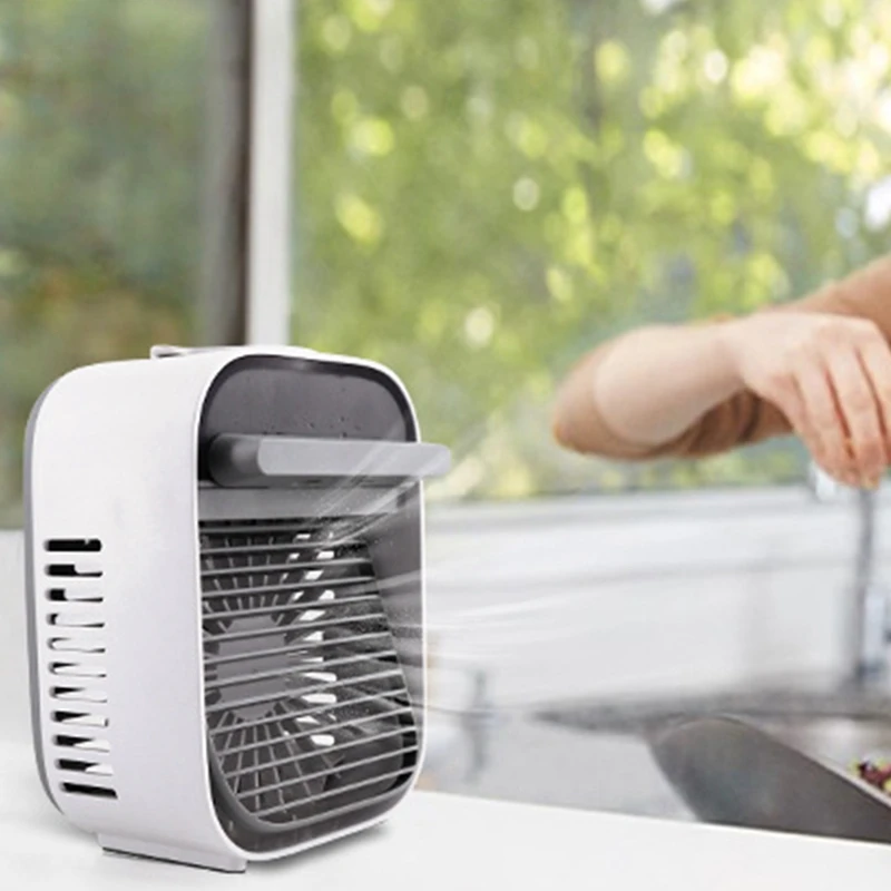 

Portable Air Conditioner Fan, Personal Space Mini Cooling Fan With USB Recharged for Bedroom Home Car Office