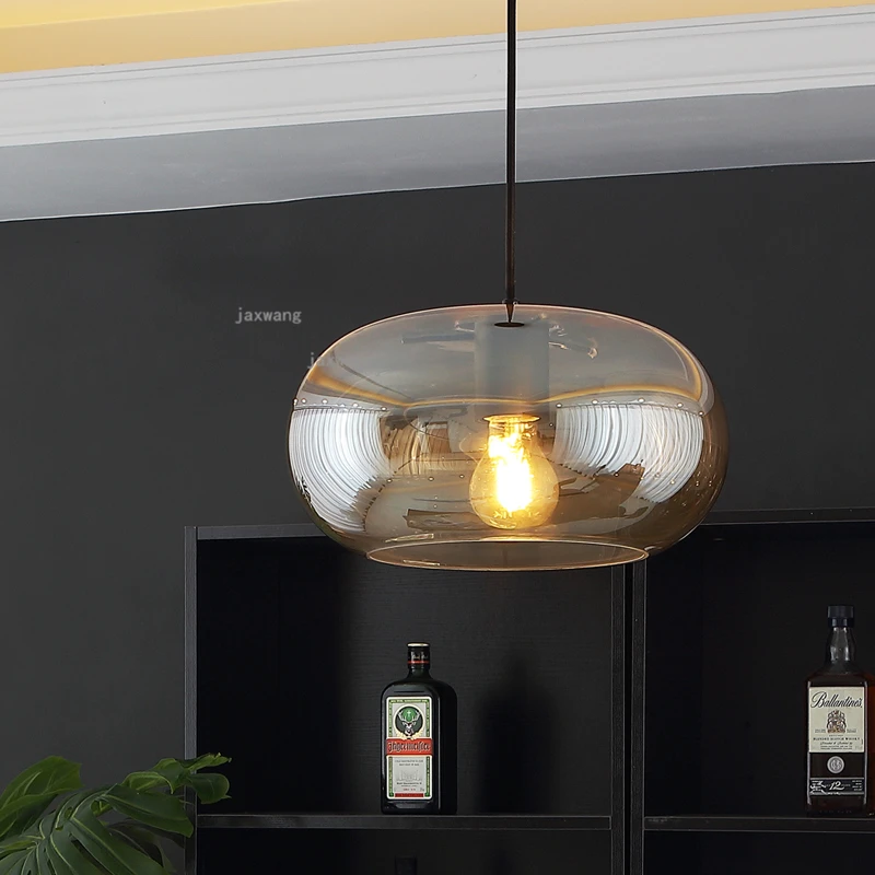 Скандинавское стекло светодиодный подвесной светильник Современный Ресторан