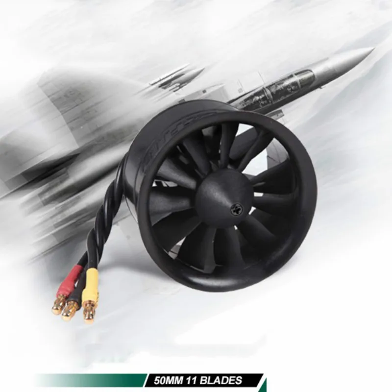 FMS 50 мм 11 лезвий Ducted Fan EDF с 2627 4500KV 4S 5400KV 3S бесщеточный двигатель для RC самолета Plane DIY