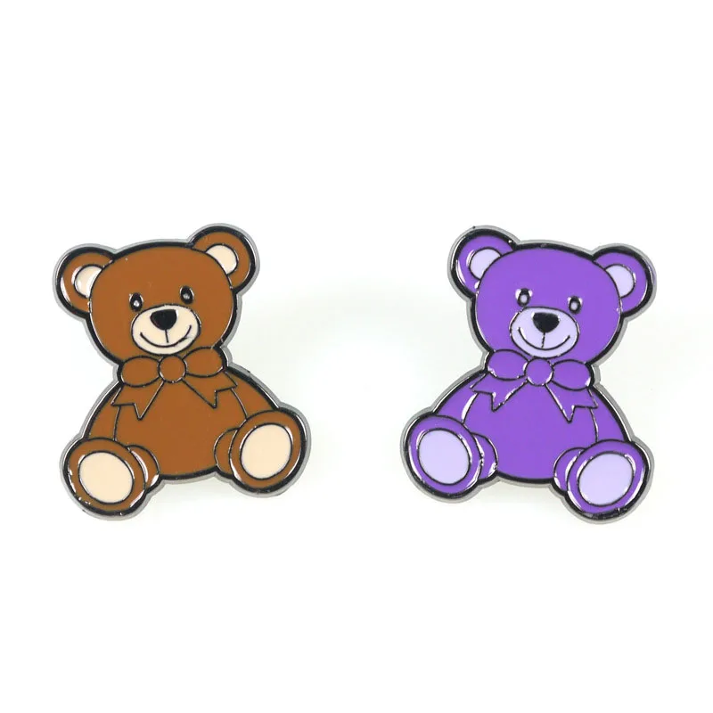 Cute bear pin fashion animal Brooch Enamel figure Pins and Brooches for Women kids Lapel Backpack Bags Badge Gift | Украшения и