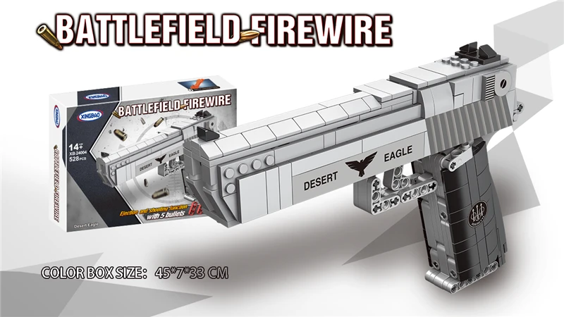 

New Xingbao 24004 Toy Gun Model The Assault Desert Eagle Pistol Rifle Building Blocks Bricks Boys Building Toys Christmas Gift