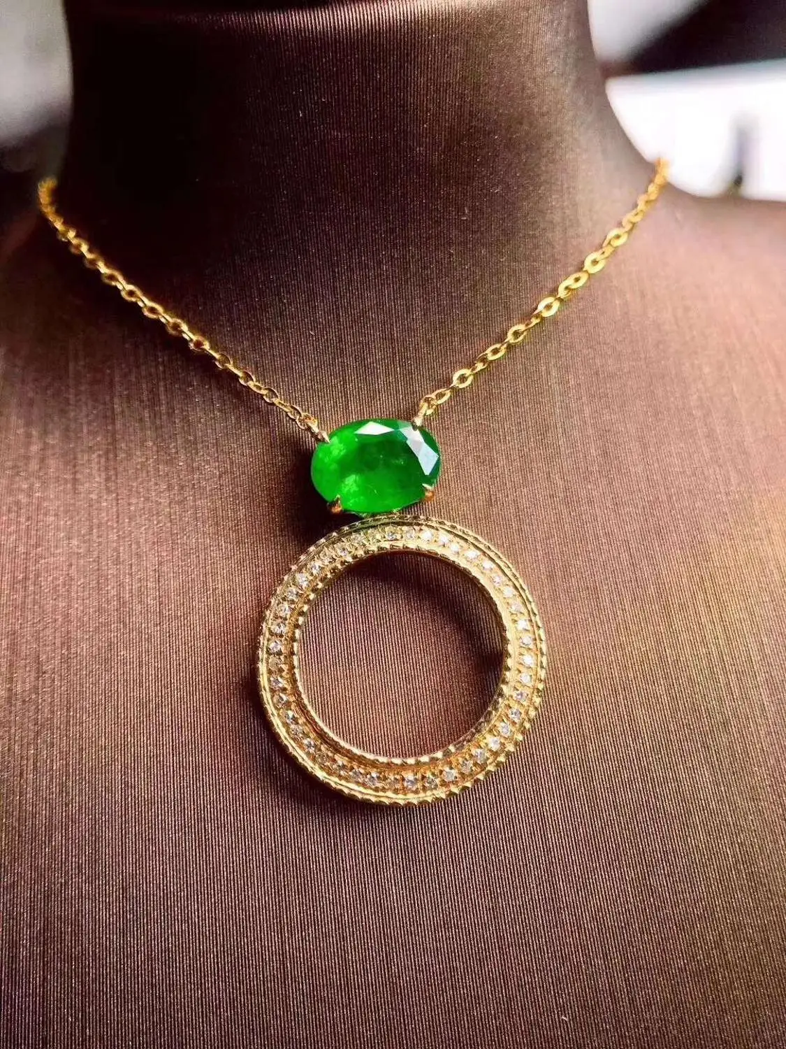 

SHILOVEM 925 sterling silver real Natural Emerald Pendants classic fine Jewelry women wedding wholesale new 4*6mm jcz0406883agml