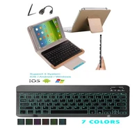 tablet keyboard for samsung galaxy tab s5e 10 5 t720 t725 sm t720 cover removable backlit light bluetooth keyboard case pen