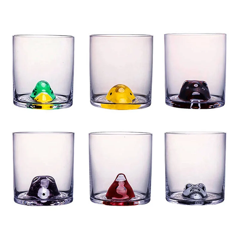 Новые друзья 3D голова животного хрустальные камни Шотландия стакан для виски